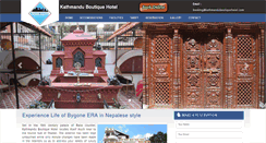 Desktop Screenshot of kathmanduboutiquehotel.com