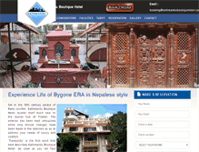 Tablet Screenshot of kathmanduboutiquehotel.com